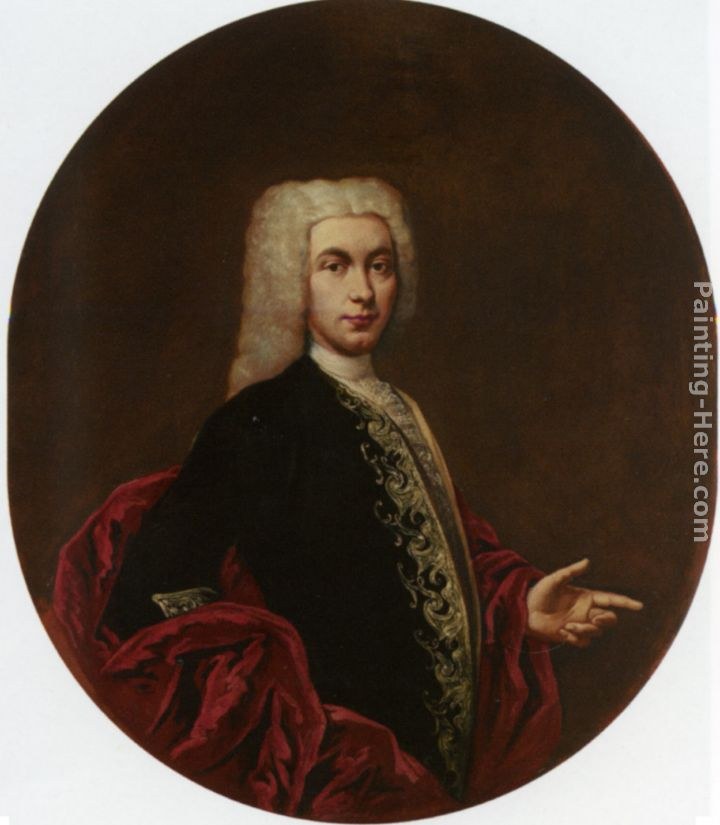 Giacomo Ceruti Portrait of a Gentleman Half Length Wearing an Embroidered Doublet